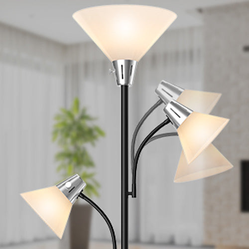 LEPOWER Tree Torchiere Floor Lamp with 2 side Lights gooseneck adjustable